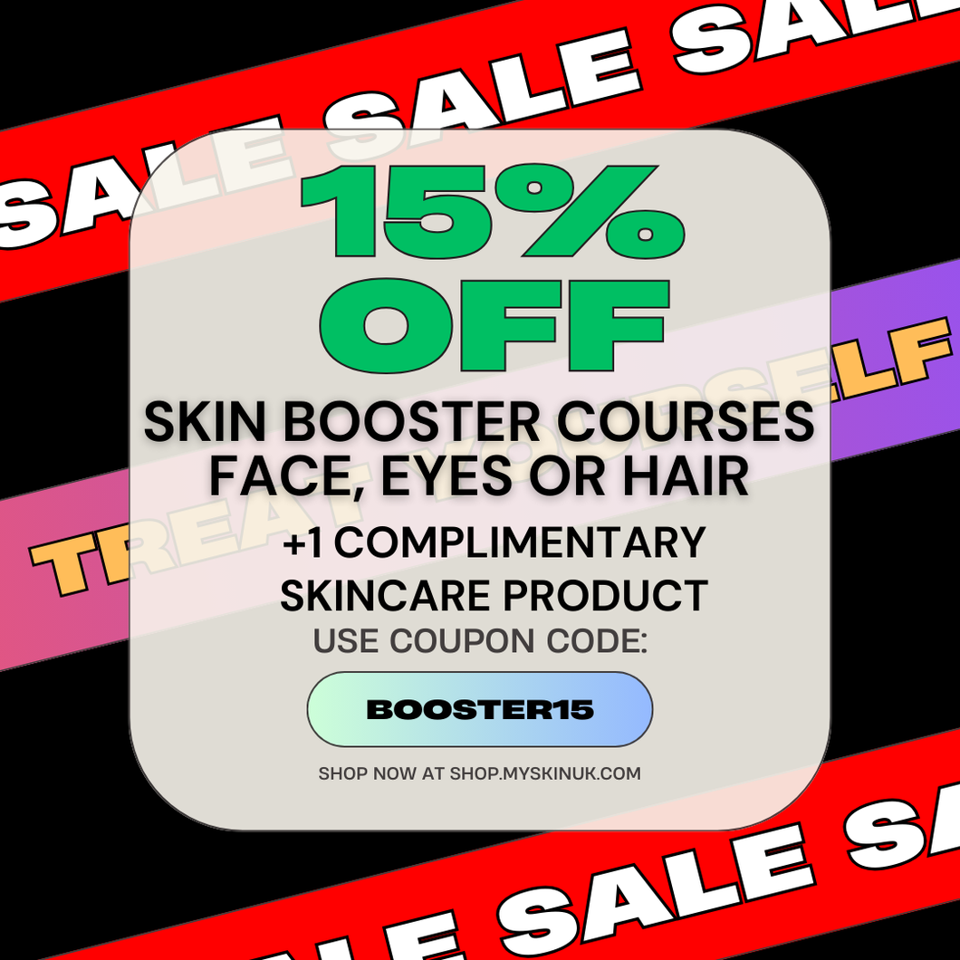 Save 15% on All Skin Booster Courses Face, Eyes or Hair